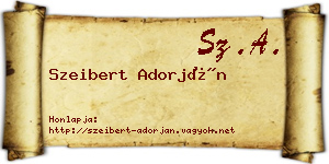 Szeibert Adorján névjegykártya